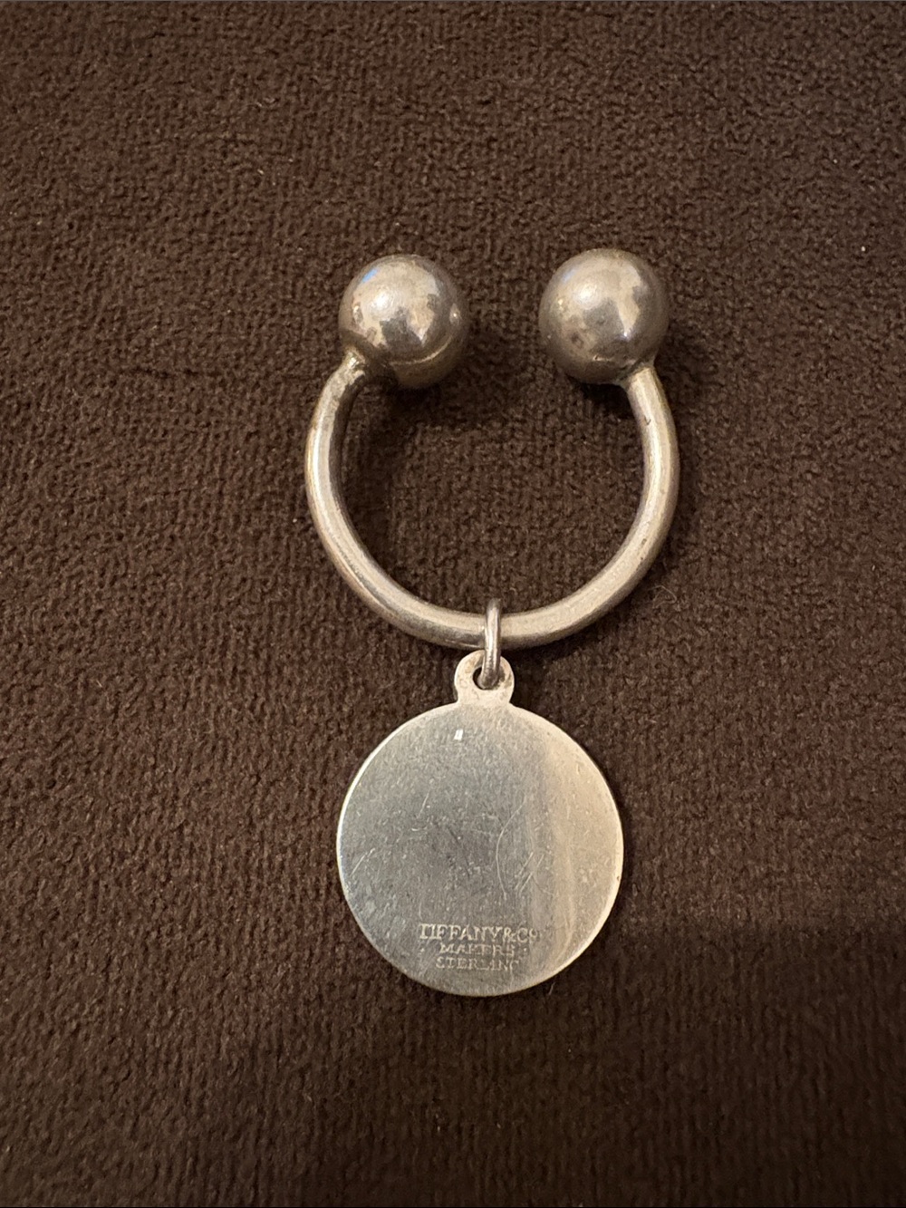 Tiffany & Co. Silver Round Disc Hoop Ring - Picture 4 of 5